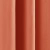 52 x 63 inch Solid Apricot Orange Thermal Blackout Curtain Panels - Set of 2