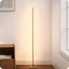 Gold Modern 57-inch Slim Bar-Shaped Dimmable LED Corner Floor Lamp