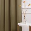 52 x 102 inch Solid Olive Green Thermal Blackout Curtain Panels - Set of 2