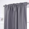 52 x 108 inch Solid Grey Thermal Blackout Curtain Panels - Set of 2