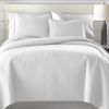 King/Cal King Lightweight White Ultra Soft 3-Piece Microfiber Quilt Set