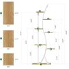 63-inch Tall Indoor Plant Stand with White Metal Frame and Wood Finish Shelves